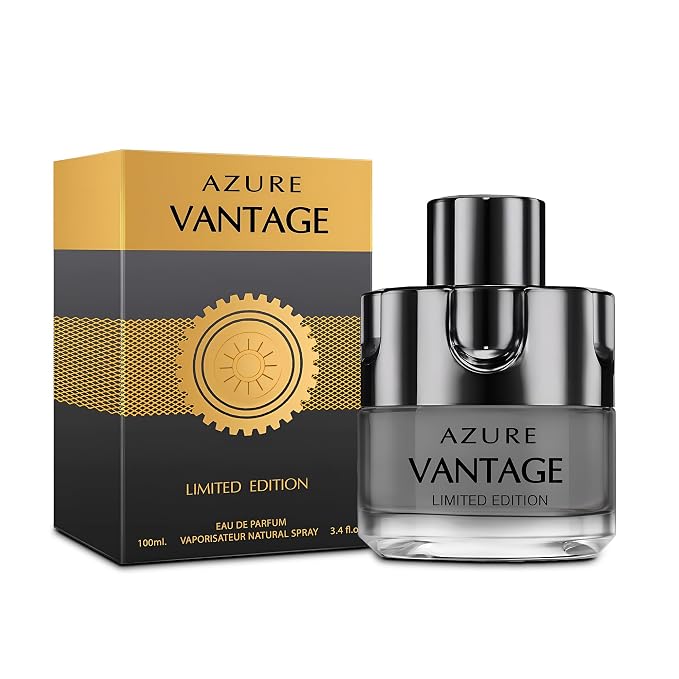 A CENTER Men's Cologne Gift Set 4 Pack Azure Vantage Series - 3.4 Fl Oz Each | Vanilla Cedarwood LavenderLeather & Amber Floral Fragrance | Luxury Eau de Toilette