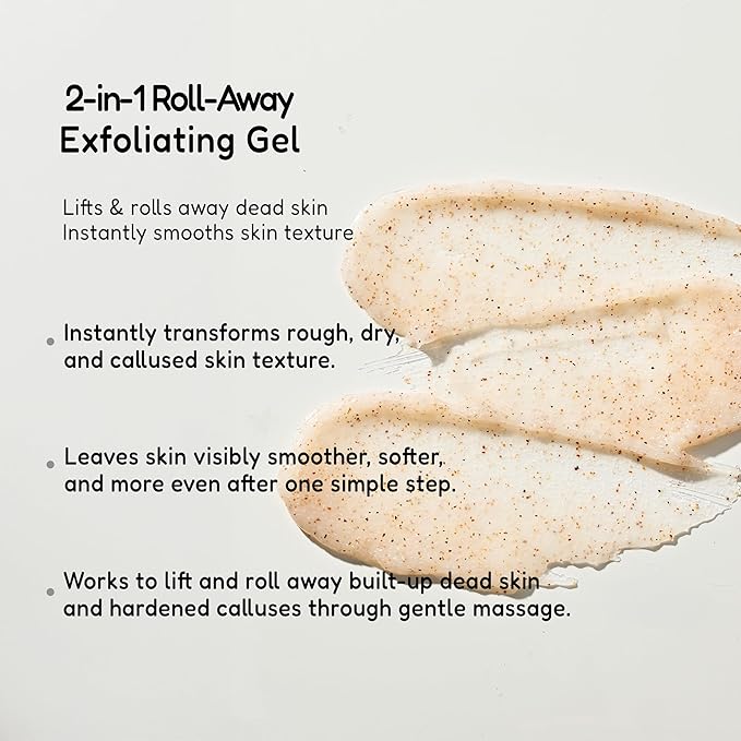 BUFFOUT Callus Eraser Exfoliating Gel – Body Care Exfoliator Scrub & Exfoliant for Feet, Heels, Elbows & Knees – Dead Skin Care with Perlite & Apricot Seed Powder
