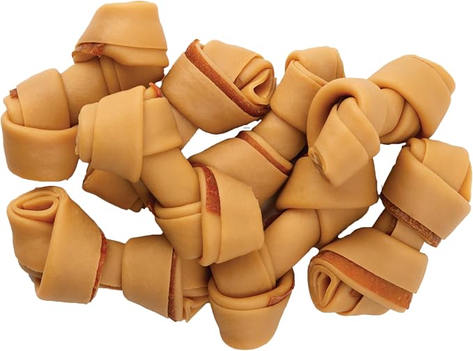 DreamBone Mini Bones Bacon & Cheese Rawhide-Free Dog Treats, 24 Count | Daily Chew, Digests Safely and Completely, Made With Real Protein, Chicken and Veggies, Bacon & Cheese Flavor, For Adult Dogs