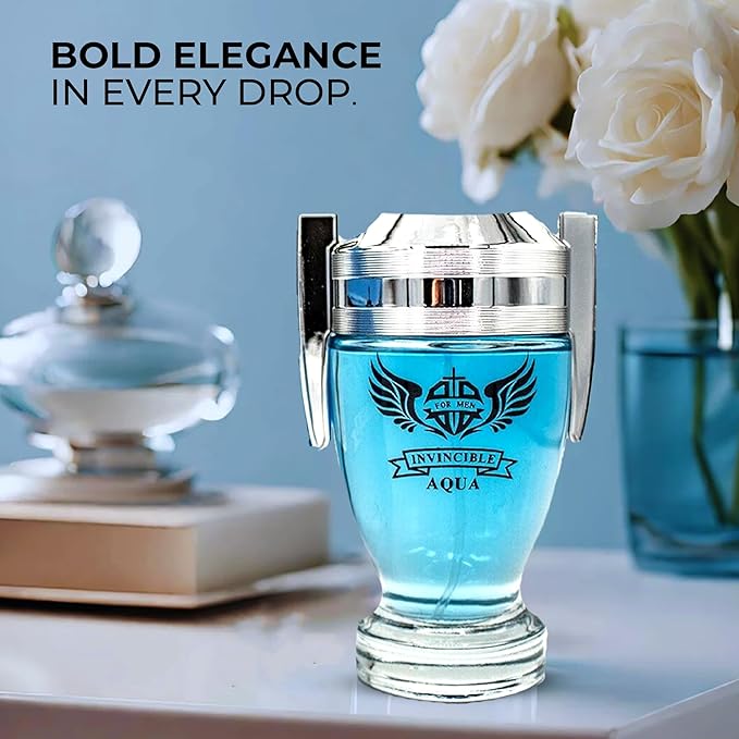 A CENTER Invincible Aqua Cologne for Men/Eau de Parfum Natural Spray 3.4 Fl Oz Perfume for Men Suitable for All Skin Type Fragrance Daily Used