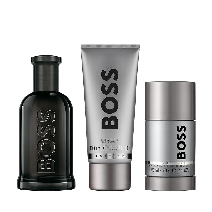 Hugo Boss Bottled Parfum – Woody Ambery Men's Cologne – With Notes of Leather, Orris & Wood – Long Lasting Fragrance