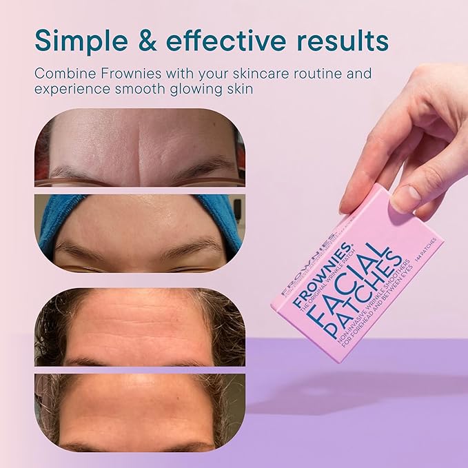 FROWNIES Facial Patches for the Forehead and between eyes, the original wrinkle patch,