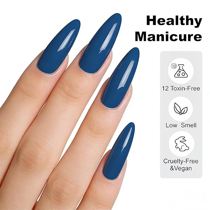 YTD Likomey Haze Blue Gel Nail Polish,15ml Salon Home DIY Manicure and Pedicure Fall Winter UV Color Varnish,CS460