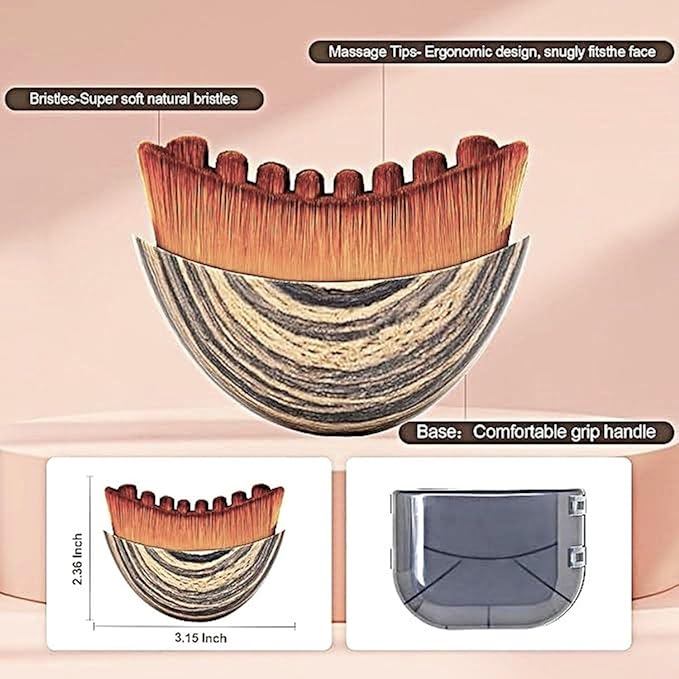 Facial Lymphatic Drainage Massage Brush, Dry Brushing The face, Lymph Contour Facial Brush, Lymphatic Facial Brush, Ergonomic Design for Precise fit to The Skin, Enhancing jawline, Relieving Fatigue