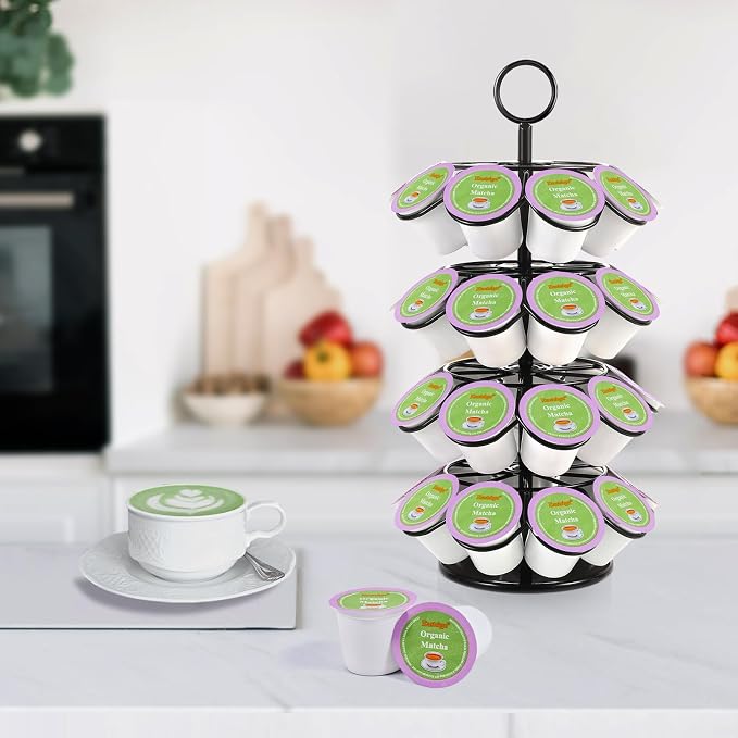 Eastsign Organic Matcha Green Tea K Cups for Keurig, 24 Count Matcha Pods, Matcha Latte K Cups, Smooth Green Tea Pods for Hot or Iced Drinks