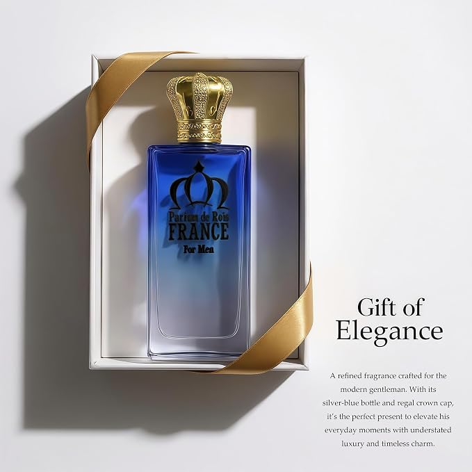 AFLUXE PARFUM DE ROIS FRANCE Long-Lasting Cologne for Men | Fresh Citrus & Woody Scent | Eau de Toilette 100ml Spray | Day to Night Fragrance