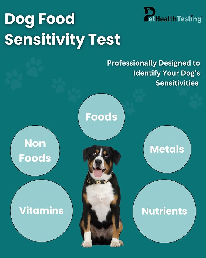 Dog Food Intolerance Test | Sensitivity Test Kit | Food Test | Accurate for All Breeds and Ages | Easy to Use | Non-Invasive Fur Sample | 375 Item Test | Results Report in 3 Days | U.S Based Testing