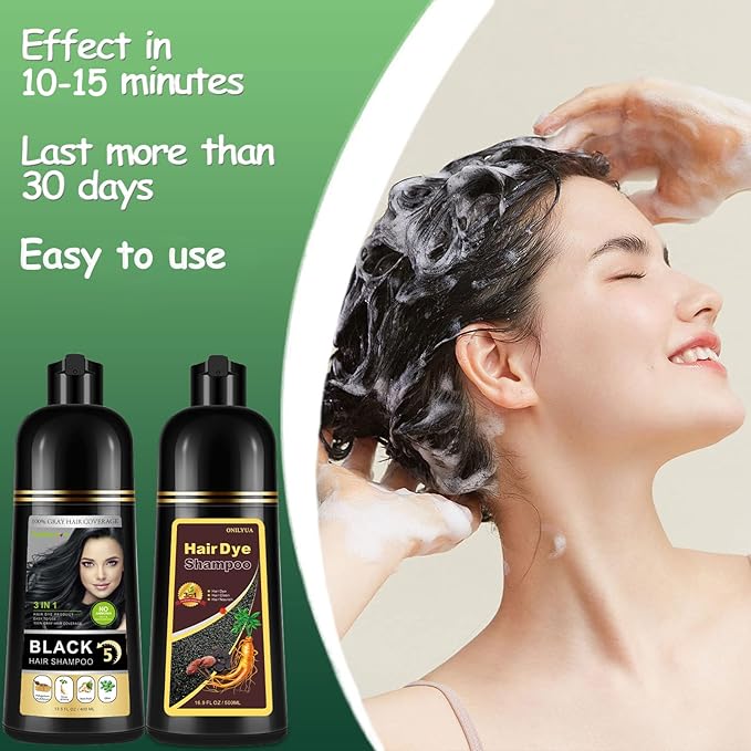 Agthyuve Hair Dye Shampoo 3 in 1, Light Brown Hair Dye 16.9 FL Oz, Hair Shampoo, Semi-Permanent Hair Color Shampoo, Lasts 30 Days (Light Brown)