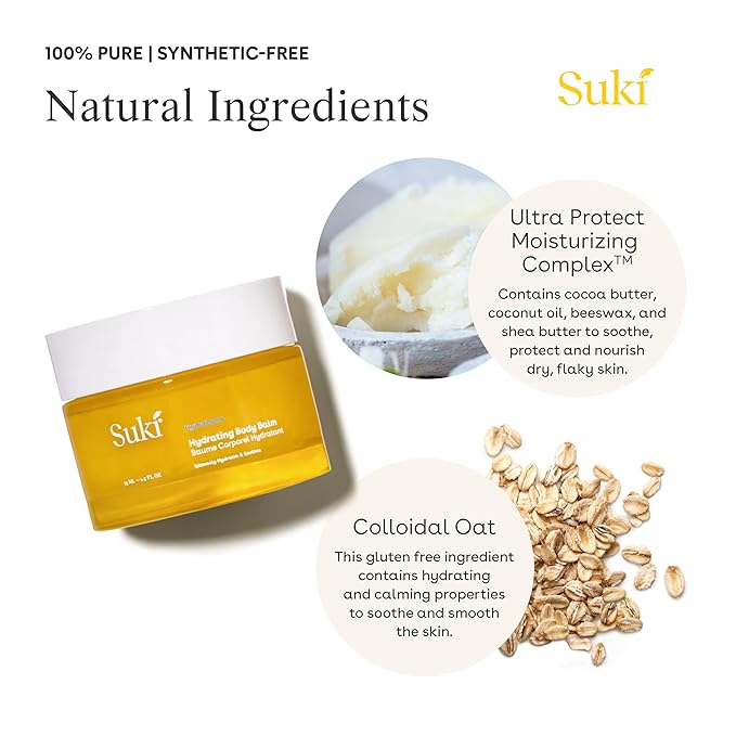 Suki Skincare Ultra-Protect Body Balm - with Cocoa Butter, Coconut Oil, Beeswax, & Shea Butter, 60 ml