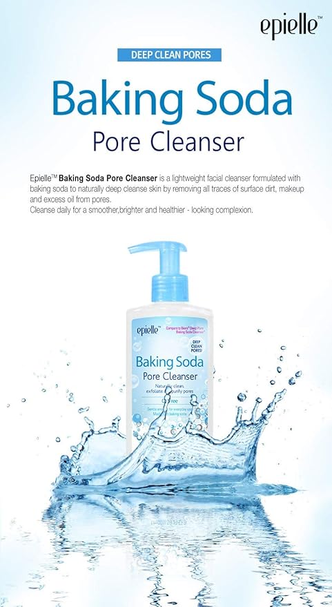 Epielle Baking Soda Pore Cleanser | Oil-Free, Gentle Daily Use | Cleanse & Exfoliate Pores for Oily & Combination Skin | 6.77 FL OZ | 2 Pack | Korean Skincare