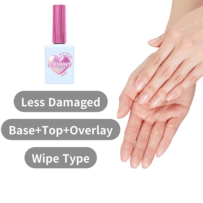 Korean 4 in 1 All In One Multi Base Overlay Top Gel Nail Polish Beauty Premium Professional Home Salon Quality Gift DIY Nail Art Long Lasting UV LED Gel 15ml