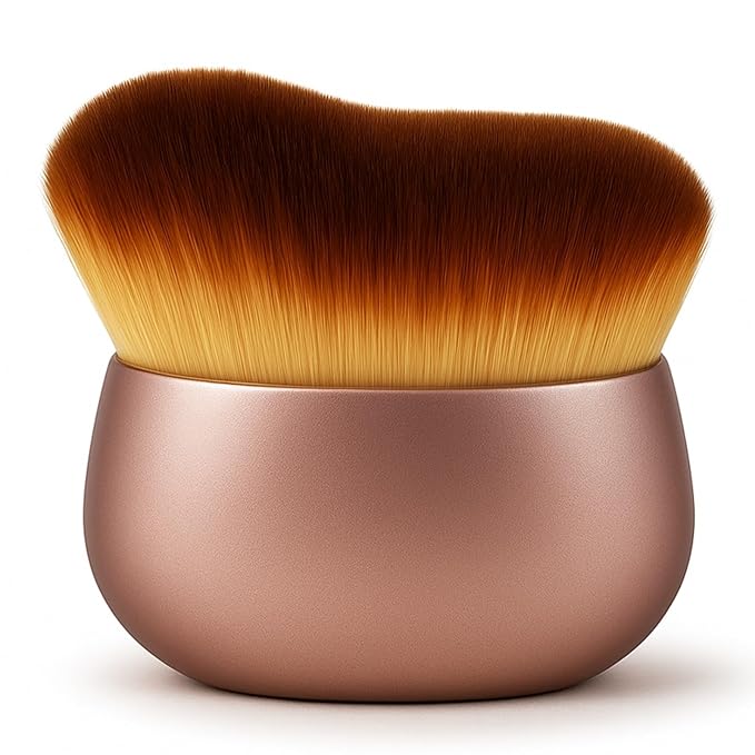 Self Tanner Brush – Extra Large Kabuki Applicator for Self Tanning, Sunless Tanning & Body Foundation | Streak-Free Arc Design for Flawless Full Coverage on Legs, Arms, Back, Chest, Face & Feet