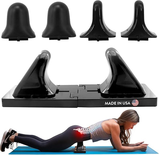 Thrival Deep Tissue Pro - Fully Adjustable Psoas Muscle Release Tool for Hip Flexor, Back, Glute, Iliacus, and Neck Pain - Trigger Point and Myofascial Release Tool – Carbon Black