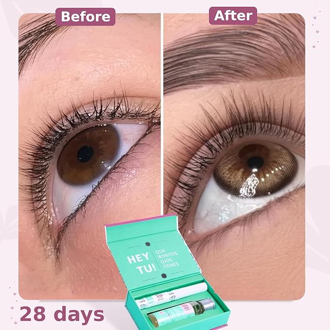 Kaba Eyelash Growth Serum for Longer, Thicker & Stronger Eyelashes with Essential Oils. Dermatologist Tested. Includes Makeup Remover Oil - Improved Formula