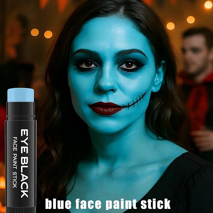 Light Blue Eye Black Stick for Baseball Football Softball Lacrosse, Anti-Glare Under Eye Grease Stick for Athletes Sports Training, Sports Eye Black