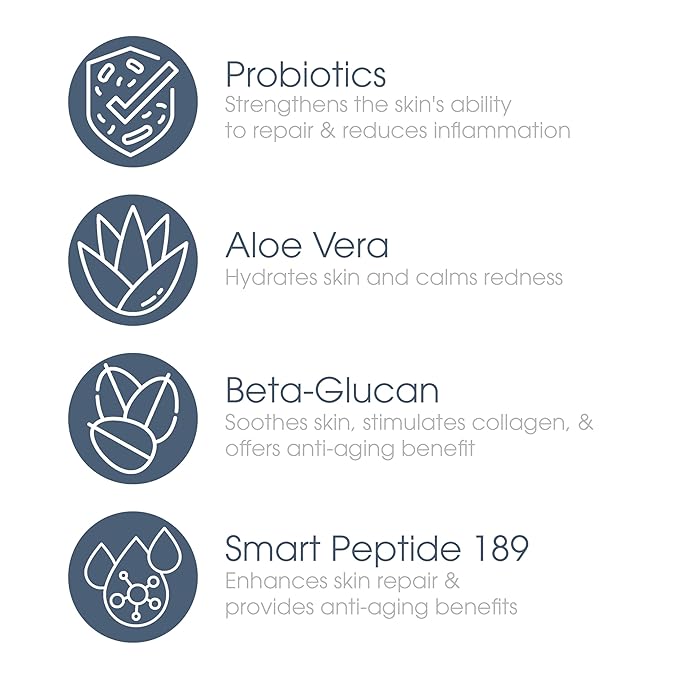 Glowbiotics Probiotic Revitalizing Cleanser 5 oz – Gentle Hydrating Face Wash with Probiotics, Peptides & Aloe Vera | Daily Cleanser for Sensitive, Dry & Aging Skin