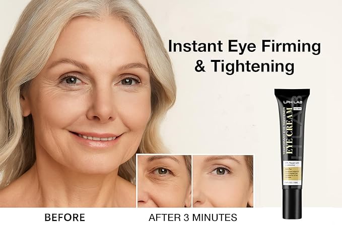 Instant Under-eye Tightener: Eye Bags Firming Treatment Cream - Temporary Eye Wrinkle Puffiness Remover for Senior Men & Women 50+, No Flaking Residue,15ml