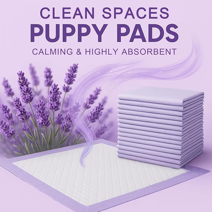 CLEAN SPACES Puppy Pads 100 Count, 22"x22" | Super Absorbent Disposable Pee Pads for Dogs That Neutralize Odor, Wee Wee Pads / Potty Training Pads