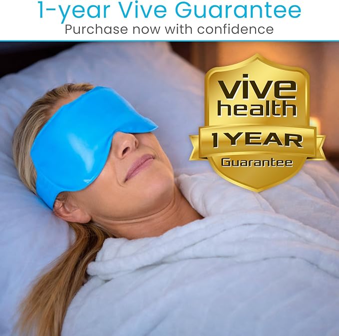 Arctic Flex Cold Eye Mask - Gel Ice Pack for Cool Sleeping, Dry Night Treatment - Reusable Hot Spa Therapy for Sleep, Skin Puffiness, Migraine