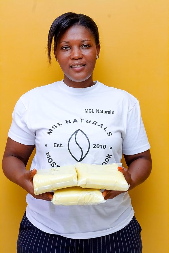MGL Naturals Raw African Shea Butter Ivory 25 lb, 100% Pure and Unrefined. Nourish and moisturize skin and hair. Use alone or DIY recipes. From Ghana, West Africa. (25 lb)