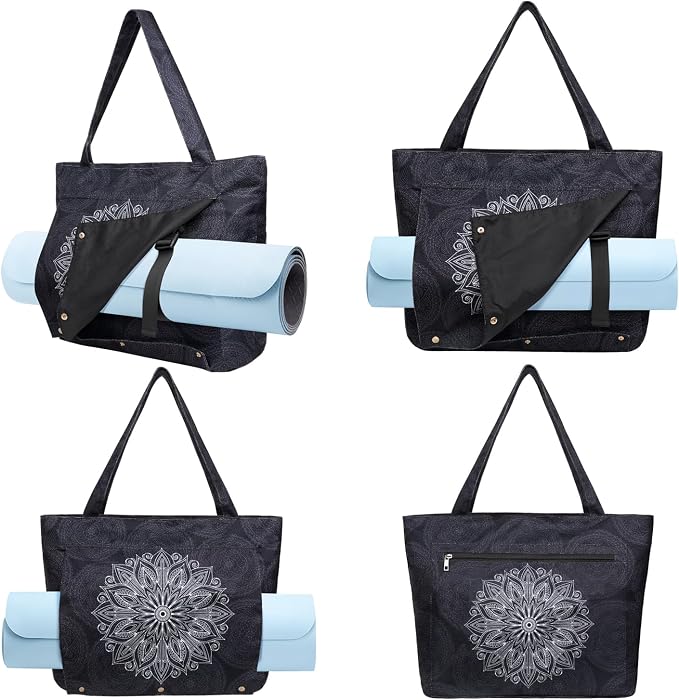 Yoga Mat Bag Yoga Bags and Carriers Fits All Your Stuff Yoga Tote Bag with Zipper Pocket Yoga Mat Carrier Pilates Bag Take in Out Mat Easily