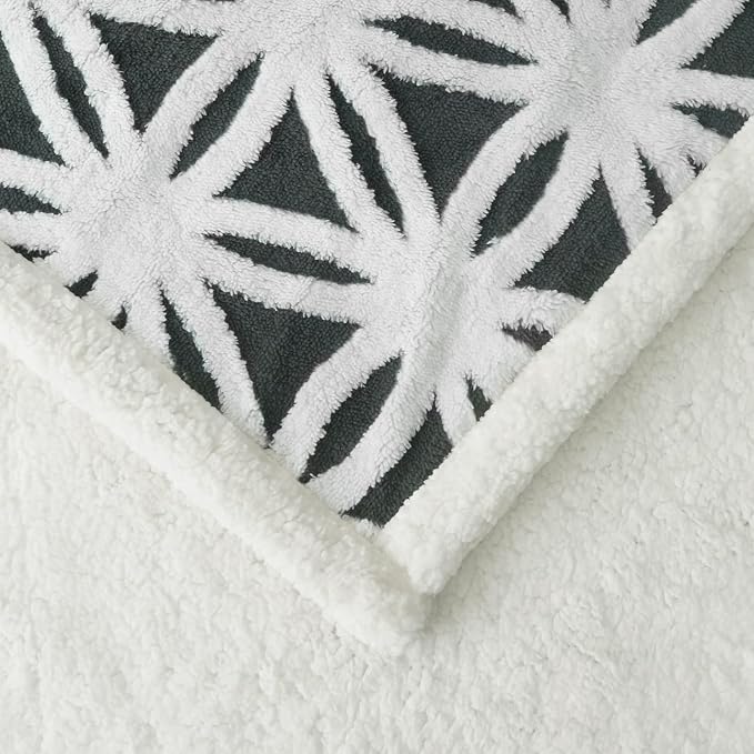 LOMAO Sherpa Fleece Blanket Gifts for Mom Dad Cozy Soft Throw Blanket for Women Men Birthday Gifts Dual Sided Couch Sofa Bed Blanket (Dark Grey, 60''x80'')