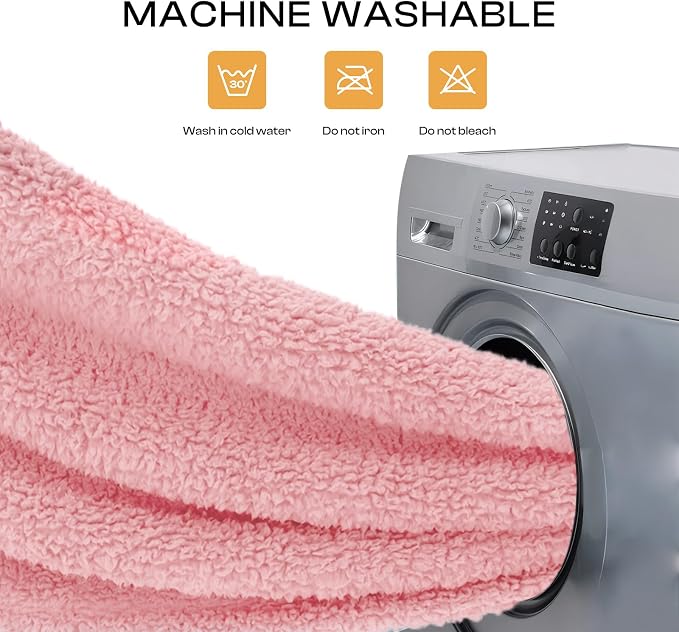Luciphia Ultra Soft Sherpa Fleece Dog Puppy Cat Blanket for Small Pets | Calming Plush Throw for Crate, Couch, Car, Bed. Machine Washable. Puppy Essential, Cat Stuff,Pink,41"x31"