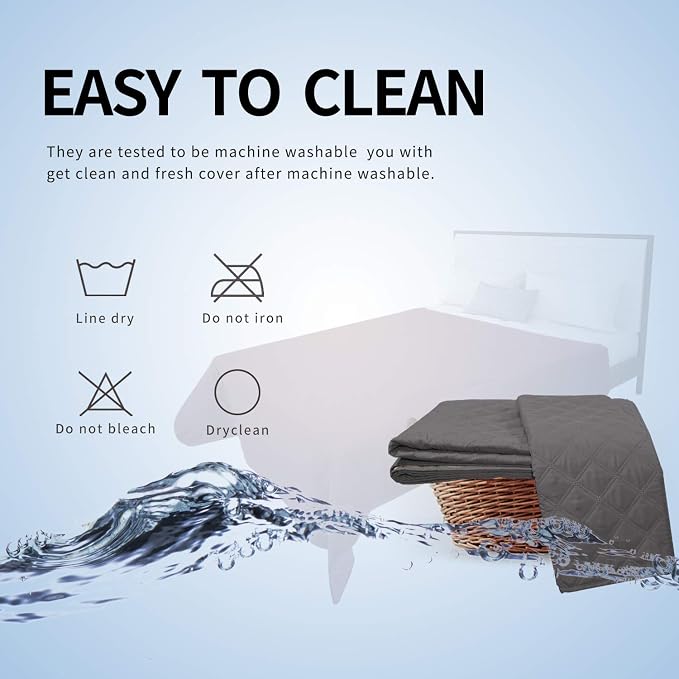 Easy-Going Waterproof Dog Bed Cover, Non-Slip Pet Blanket, 68x82in, Gray | Leakproof Couch Cover, Machine Washable Furniture Mattress Protector, Soft Sofa Mat For Dogs, Pet Friendly