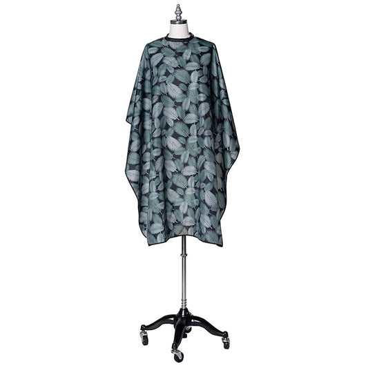 Fromm Professional Client Hair Styling and Hair Cutting Cape, Water and Stain Repellent Teflon Coating for Shampoo Bowl and Wet/Dry Cutting, 44" x 58", Palm Leaves