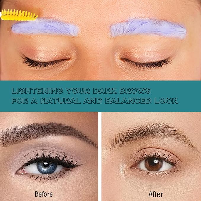 Eyebrow Bleach, Eyebrow Bleaching Kit, Brow Bleach, Brow Lightening, Gentle & Effective Bleaching Result, Eyebrow Lightener, Creates You Softer & Natural Brow Color, 5 Applications