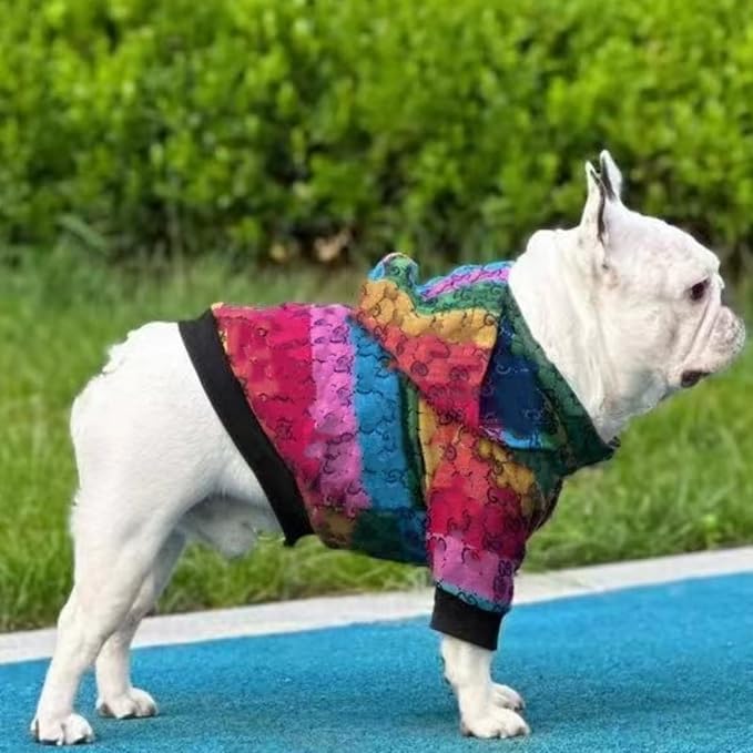 Dog Hoodie Luxury Winter Small Dog Jacket Clothes Classic Designer French Bulldog Teddy Pug Puppy Clothes(XL)