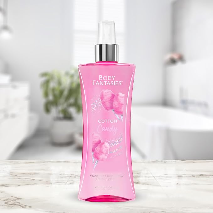 Body Fantasies Signature Fragrance Body Spray, Cotton Candy, 8 Fluid Ounce (Pack of 2)
