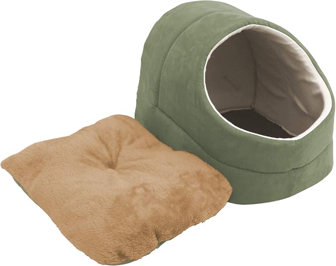 Self Warming Burrow Cat Bed, Washable Pet Hideway House | Keep Warming, Machine Washable, Easy to Clean, Soft & Comfortable, Pet Beds fo Cats & Dogs, Cozy Privacy Nook