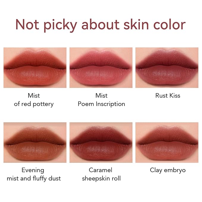 Matte Lipstick for Women, Long Lasting Moisturizing Lip Stain, Waterproof Lip Color Makeup (Straw Berry Red)