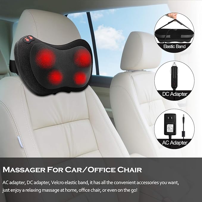 Papillon Back Massager,Shiatsu Neck Massager for Pain Relief,Electric Shoulder Foot Massage Pillow with Heat,Gifts for Mothers Day,Christmas Gifts for Women/Men,Deep Tissue Kneading for Waist,Legs
