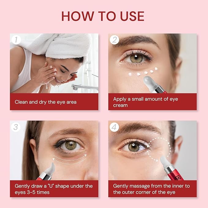 Retinol Eye Cream Anti Aging: Instant Eye Tightener & Wrinkle Repair Moisturizer - Under Eye Bags Treatment for Women - Peptide Eye Serum Reduce Dark Circles & Puffiness, 0.85 fl.oz