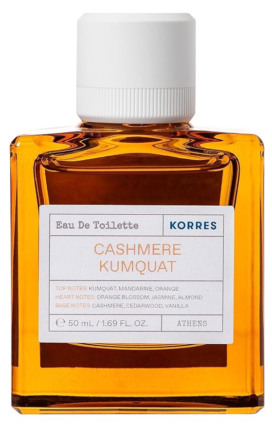KORRES Eau de Toilette, Cashmere Kumquat Fragrance for Women and Men, Citrus Floral Woody Perfume with Orange Blossom, Vanilla & Cedarwood, Inspired by Greek Island Scents, 1.69 Fl Oz