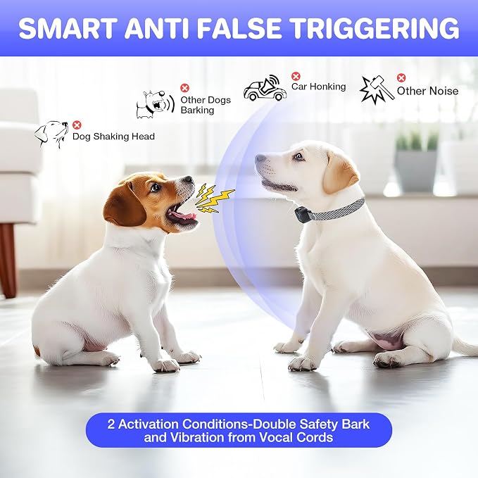 Dog Bark Collar,Rechargeable Smart Barking Collar