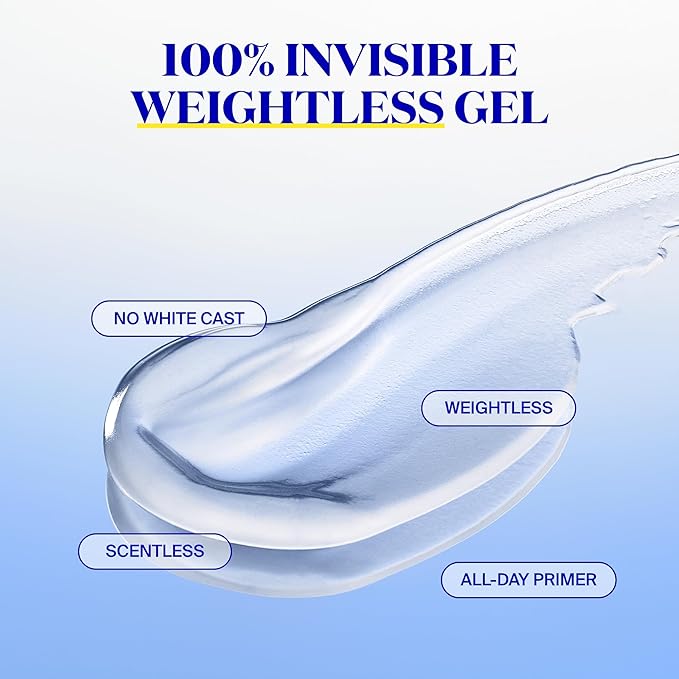 Supergoop! Unseen Sunscreen - SPF 50 - Clear & Invisible Face Sunscreen + Broad Spectrum + Makeup-Gripping Primer - Weightless, Scentless, Oil Free - For All Skin Types & Tones - 2.5 fl oz