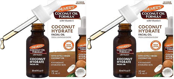 Palmer's Coconut Oil Formula Coconut Monoi Luminous Hydration Facial Oil,1 Ounce,(Pack of 2)