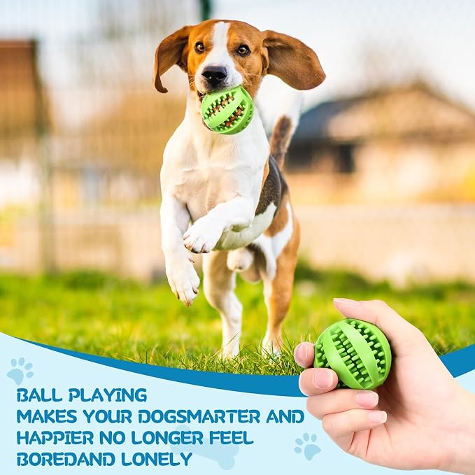 12 Pcs Dog Treat Toy Balls Bulk Interactive Dog Puzzle Toys Dispensing Puppy Balls for Teething Chew Enrichment for Boredom and Brain Stimulating Game to Keep Them Busy(Medium)