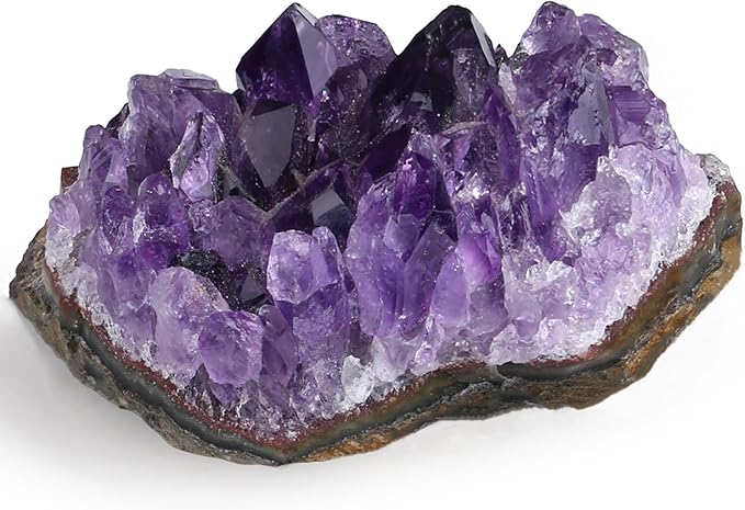 ZHIYUXI Amethyst Crystal Cluster Rock Geode Gemstones Purple Raw Crystals Stone Rock Collection Raw Energy Balance Reiki Home Decor 1Pc 50-70g