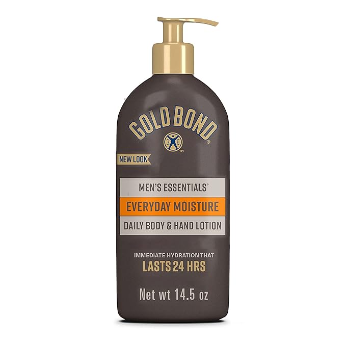 Gold Bond Men's Essentials Everyday Moisture Daily Body & Hand Lotion For Men, 14.5 oz., With Vitamin C