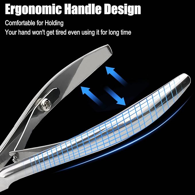 LePinko Professional Cuticle Trimmer with Cuticle Pusher, Super Labor-saving Dead Skin Nippers, Sharp Hangnail Remover for Fingernail Toenail, Pedicure Manicure Nail Care Tool for Women Men, 7mm Jaw