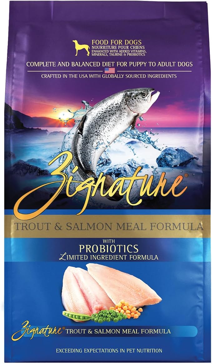 Zignature Dry Dog Food - Trout and Salmon Meal Formula, 12.5-Pound