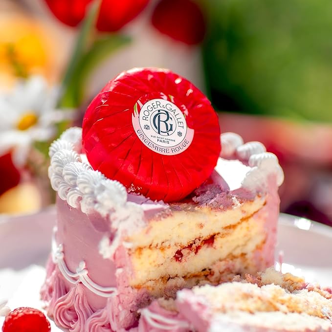 ROGER & GALLET | Body Wash & Body Soap for Women | Gingembre Rouge - Red Ginger 3 x 3.5 oz each