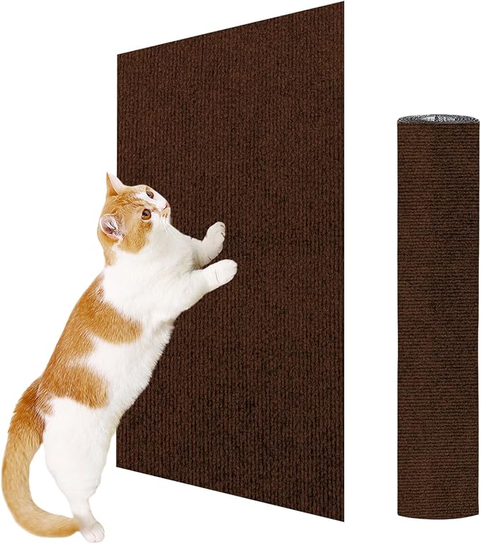 ENONCI 23.6x15.8 Cat Scratcher Mat, Self-Adhesive Cat Scratch Furniture Protector