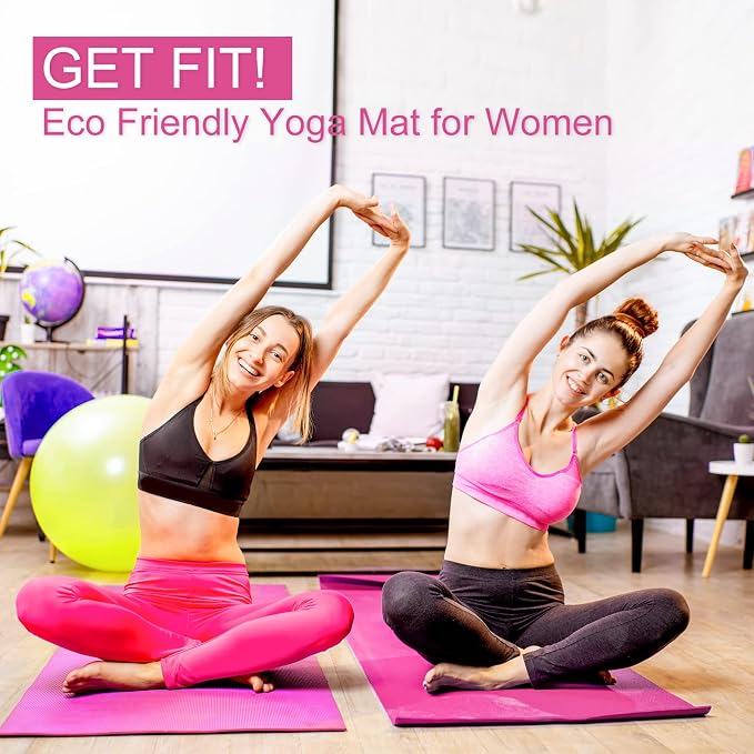 3 mm Thin Yoga Mats Bulk, Lightweight PVC Exercise Mats Non Slip Workout Fitness Pads for Yoga Pilates Stretching Classes Gym Home Studio, Easy to Clean
