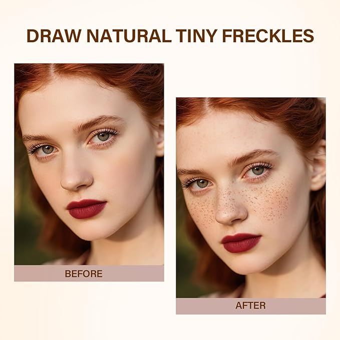 Freckle Pen,Fake Freckles Waterproof, Faux Freckles for Natural Sunkissed Makeup,Quick Dry Long Lasting Soft Dot Sopt Pen (Medium)