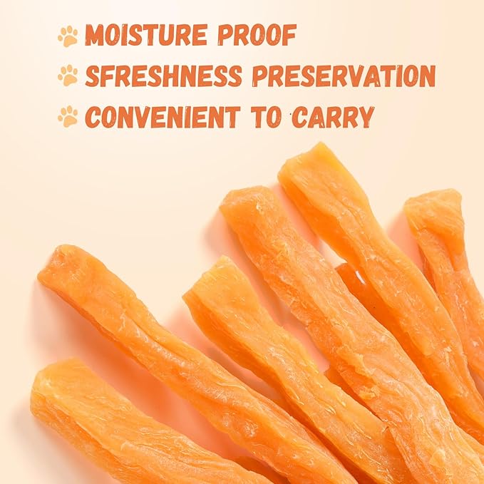 Pawmate Sweet Potato Dog Treats, Healthy Low Fat Dog Chews 10.6oz | Rawhide Free Grain Free Training Treats for Small Medium Large Dogs 27-31 Counts